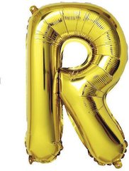 Фольгована кулька буква "R" золота 40" (100 см) 1 шт