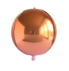 Фольгована кулька "Cфера" Pinan градієнт оранжева металік 22''(55см) 1шт.