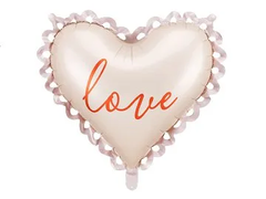 Фольгована кулька серце "Love" рожева PartyDeco (67х56,5 см) 1шт.