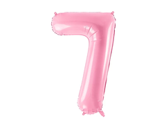 Фольгована кулька цифра "7" рожева PartyDeco 40"(100 см) 1шт.