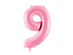 Фольгована кулька цифра "9" рожева PartyDeco 40"(100 см) 1шт.