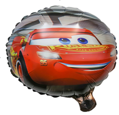 Фольгована кулька круг "Машинка" кольорова 10"(25см) 1шт.(під повітря)