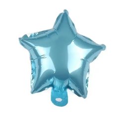 Фольгована кулька "Зірка" ніжно-блакитна металік 10" (25см) 1шт.