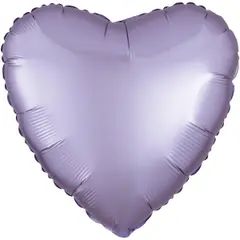 Фольгована кулька "Серце" бузкова сатин Flexmetal 18"(45см) 1шт.