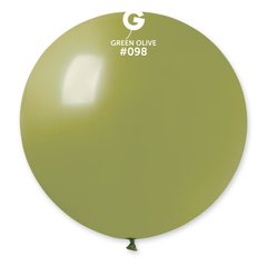 Латексна кулька Gemar оливка (098) пастель 19" (48 см) 1 шт