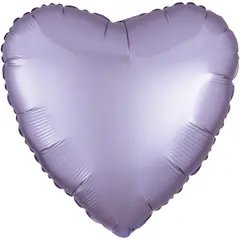 Фольгована кулька "Серце" бузкова сатин Flexmetal 18"(45см) 1шт.