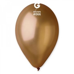 Латексна кулька Gemar коричнева (066) металік 10" (25см) 100шт.