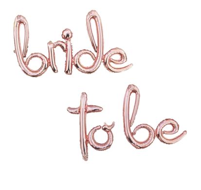 Кулька фольга КНР напис "Bride to be" в упаковці 38" (95см)
