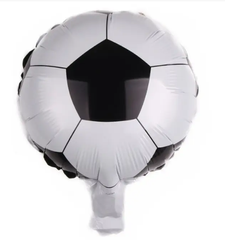 Фольгована кулька круг "М`яч" чорно-біла 10"(25см) 1шт.(під повітря)
