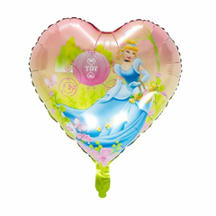 Фольгована кулька серце "Принцеса в блакитному" 18"(45см) 1шт.
