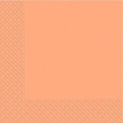 Серветки паперові тришарові персикового кольору 33х33см (18шт.) в уп.
