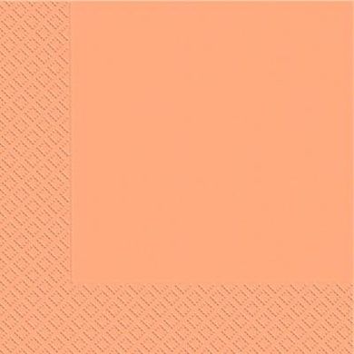 Серветки паперові тришарові персикового кольору 33х33см (18шт.) в уп.