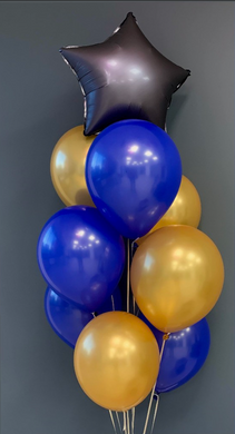 Набір з 9 повітряних кульок "Синя зірка" ТМ "Твоя Забава"