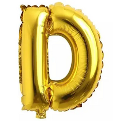 Фольгована кулька буква "D" золота 16" (40 см) 1 шт