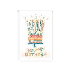Міні листівка "Happy Birthday тортик" 10шт/уп