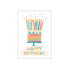 Міні листівка "Happy Birthday тортик" 10шт/уп