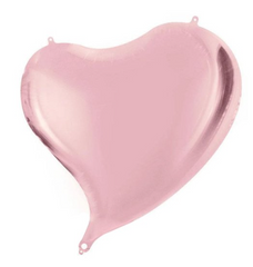 Фольгована кулька "Серце фігурне" рожеве золото 18" (45см) 1шт.
