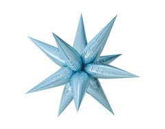 Фольгована кулька Pinan "3D зірка" блакитна (100х100см) 1шт.