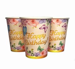 Паперові стаканчики "Happy Birthday" метелики 10шт./уп.