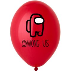 Латексна кулька 12" червона з малюнком "Гра" (Balonevi)