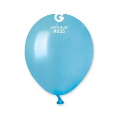 Латексна кулька Gemar блакитна (35) металік 5" (12,5 см.) 100шт.