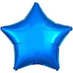 Кулька фольга КНР 18', 44 см "зірка синій", УЦІНКА (1 шт)
