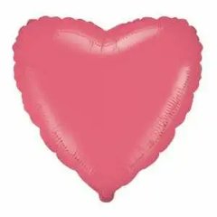 Фольгована кулька "Серце" коралова пастель Flexmetal 18" (45 см) 1 шт
