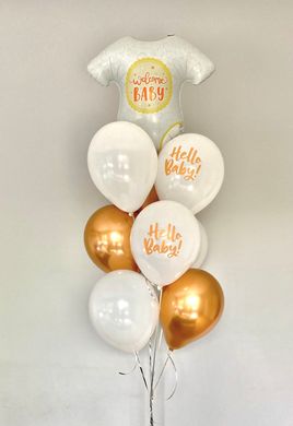 Набір з 9 повітряних кульок "Hello baby" ТМ "Твоя Забава"