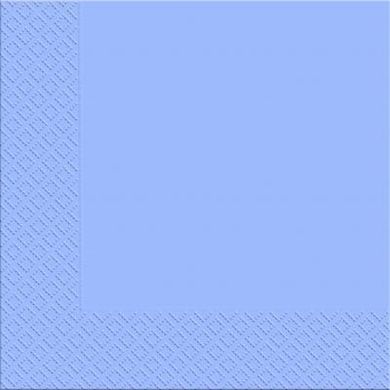 Серветки паперові тришарові блакитного кольору 33х33см (18шт.) в уп.
