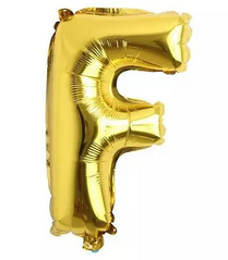 Фольгована кулька буква "F" золота 16" (40 см) 1 шт