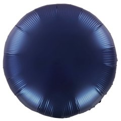Фольгированный шар 18’ Китай Круг синий сатин, 45 см