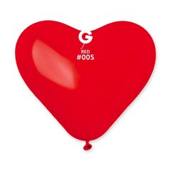 Латексна кулька Gemar червона (005) сердце пастель 10" (25см) 100шт