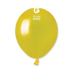 Латексна кулька Gemar жовта (30) металік 5" (12,5 см.) 100шт.