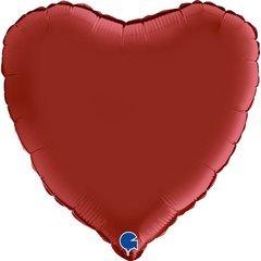 Фольгована кулька "Серце" червона сатин Grabo 18"(45см) 1шт.