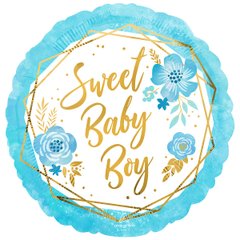 Фольгована кулька круг "Sweet baby Boy" кольорова Anagram 18"(45см) 1шт.