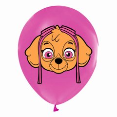 Латексна повітряна кулька 12" (30см.) "Собачка 4" рожева Balonevi 1шт.
