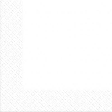 Серветки паперові тришарові білого кольору 33х33см (18шт.) в уп.