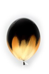 Ексклюзивна латексна кулька чорна з золотим 12"(30см.) ТМ Balonevi 1шт.