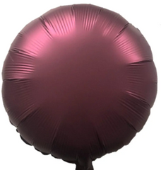 Фольгована кулька Pinan "Круг" бордова сатин 18"(45см) 1шт.