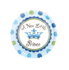 Фольгована кулька Pinan круг "Prince" блакитна 18"(45см) 1шт.