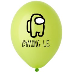 Латексна кулька 12" зелена з малюнком "Гра" (Balonevi)