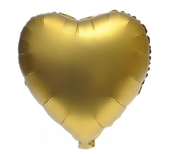 Фольгована кулька "Серце" бурштинова сатин 18" (45см) 1шт.