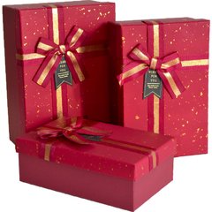 Подарункові коробки "Wish for you" червоні (3 шт.)