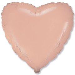 Фольгована кулька "Серце" персикова пастель Flexmetal 18" (45 см) 1 шт