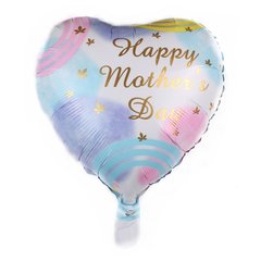 Фольгована кулька Pinan серце "Happy Mother`s Day" кольорова 18"(45см) 1шт.