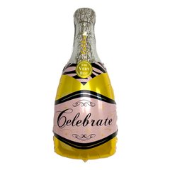 Фольгированный шар 40’ Pinan Новогодний, Бутылка шампанского, 100 см