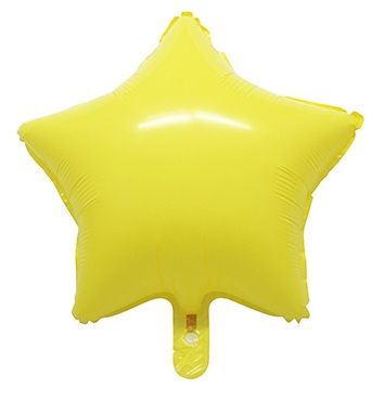 Фольгована кулька Pinan "Зірка" жовта макарун 18"(45см) 1шт.