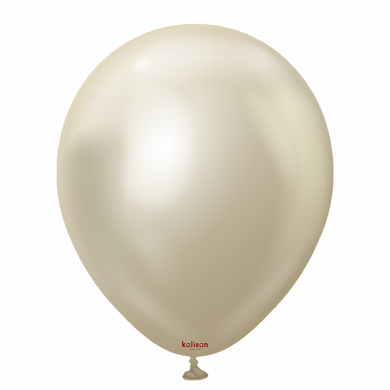 Кулька латекс КЛ Kalisan 12' (30cм) хром біле золото (50 шт)