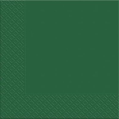 Серветки паперові тришарові зеленого кольору 33х33см (18шт.) в уп.