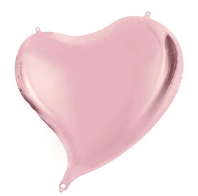 Фольгована кулька "Серце фігурне" рожева 18"(45см) 1шт.